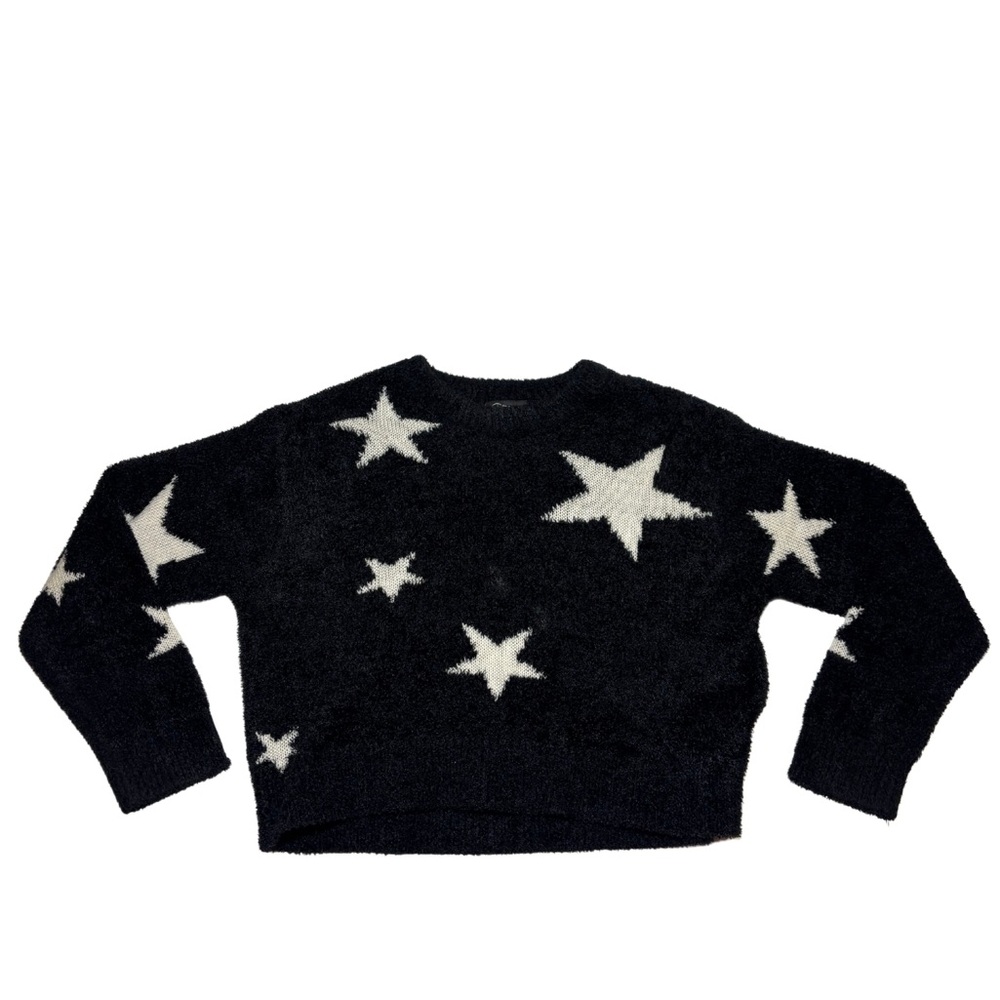 Black Star Pattern Kids Sweater